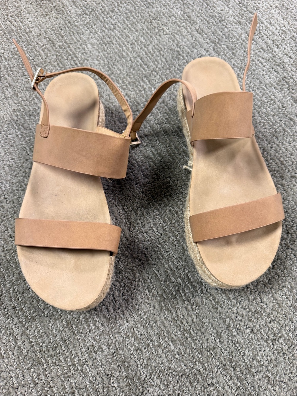 Women’s Tan Double-Strap Espadrille Sandals